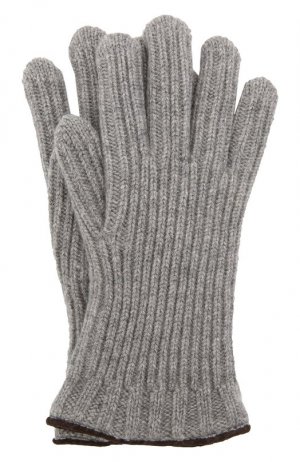 Кашемировые перчатки Loro Piana. Цвет: серый