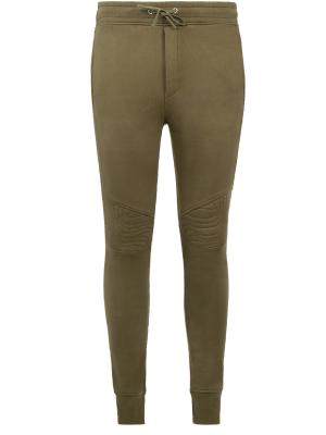 Спортивные брюки из хлопка Balmain. Цвет: зеленый