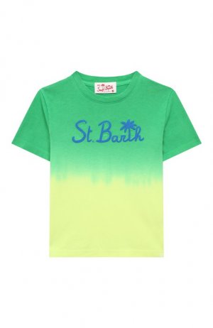 Хлопковая футболка MC2 Saint Barth. Цвет: разноцветный