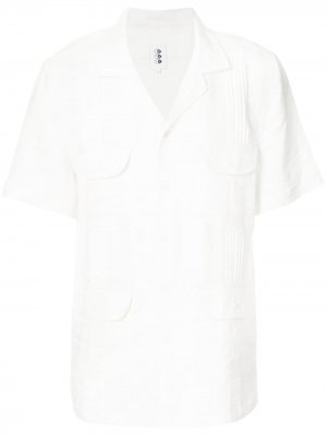 Рубашка с короткими рукавами и карманами 321. Цвет: белый