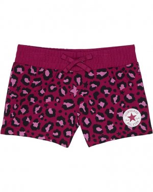 Шорты All Over Print Leopard Shorts, цвет Rose Maroon Converse