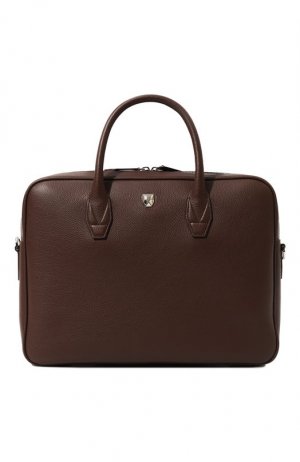 Кожаная сумка для ноутбука Rubeus Milano. Цвет: коричневый