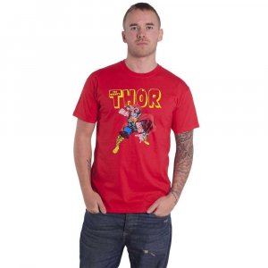 Потертая футболка Thor Hammer , красный Marvel