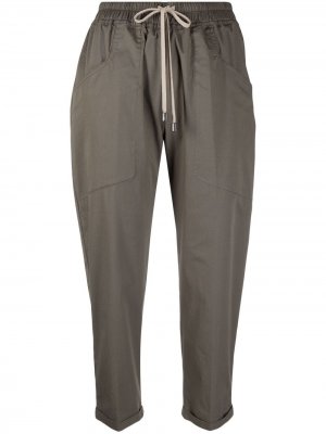 Укороченные спортивные брюки с кулиской Gentry Portofino. Цвет: зеленый