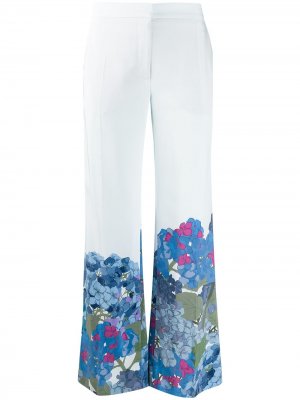 Расклешенные брюки с принтом Valentino. Цвет: синий