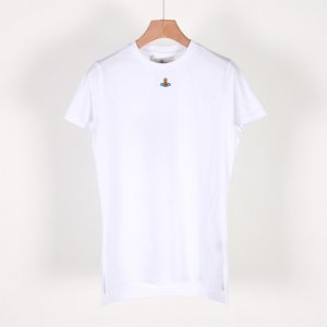 Женская футболка 23FW Vivienne Westwood с короткими рукавами Перу ORB круглая белая 3G010017 J001M A401