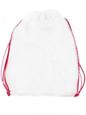 Мини-сумка на шнурке Simonetta Ravizza. Цвет: белый