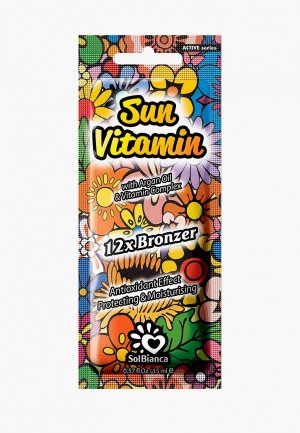 Крем для тела Solbianca солярия “Sun Vitamin”12х bronzer 45 мл. Цвет: прозрачный