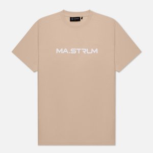 Мужская футболка Logo Chest Print MA.Strum. Цвет: бежевый