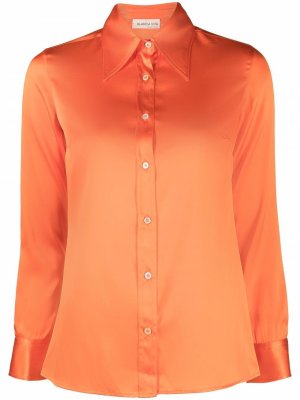 Шелковая рубашка с длинными рукавами Blanca Vita. Цвет: оранжевый