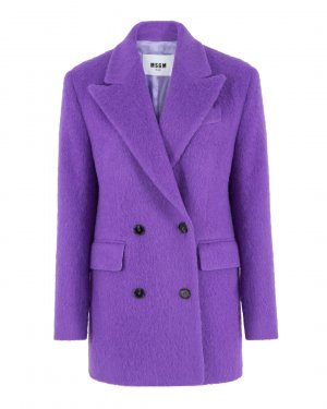 Пальто MSGM. Цвет: фиолетовый