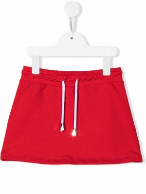 Logo-print elasticated-waist skirt Gaelle Paris Kids. Цвет: красный