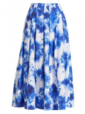 Плиссированная окрашенная юбка-миди , индиго Jason Wu Collection