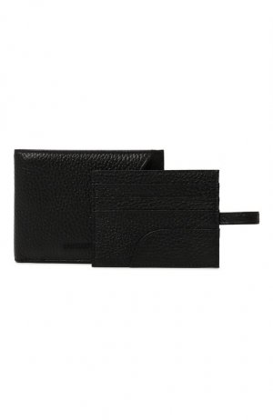 Комплект из портмоне и футляра для кредитных карт Emporio Armani. Цвет: чёрный
