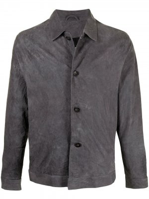 Куртка с жатым эффектом Giorgio Brato. Цвет: черный