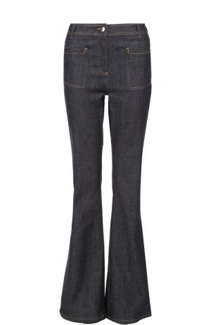Расклешенные джинсы с контрастной прострочкой Carven. Цвет: синий