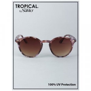 Солнцезащитные очки, мультиколор Tropical. Цвет: микс/коричневый