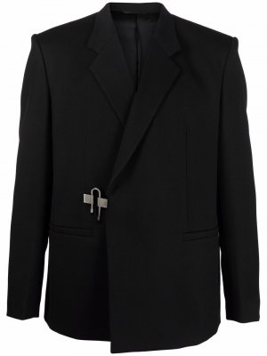 Пиджак с металлическим декором Givenchy. Цвет: черный