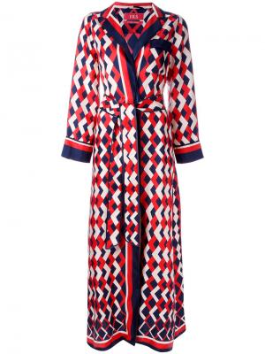 Geometric pattern kimono coat F.R.S For Restless Sleepers. Цвет: чёрный