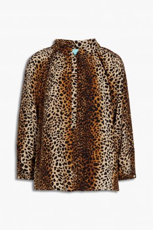 Блузка Lauri из вуали с леопардовым принтом и сборками , цвет Animal print Melissa Odabash