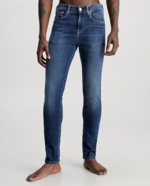 Мужские джинсы скинни из темного денима , синий Calvin Klein Jeans