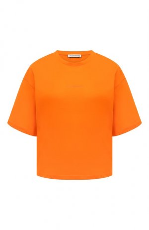 Хлопковая футболка Les Benjamins. Цвет: оранжевый