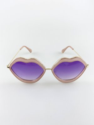 Пурпурные солнцезащитные очки с линзами и губами эффектом омбре, фиолетовый SVNX
