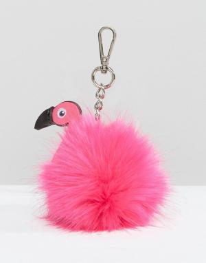 Подвеска для сумки Flamingo Skinnydip. Цвет: розовый
