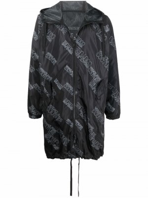 Двусторонняя куртка с логотипом Versace Jeans Couture. Цвет: черный