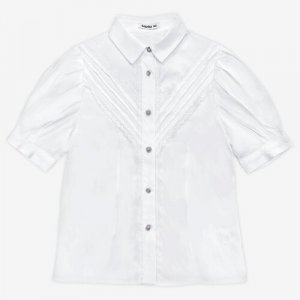 Школьная блуза , размер 134, белый Kapika. Цвет: белый/белый-бежевый