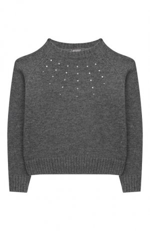 Шерстяной пуловер Il Gufo. Цвет: серый