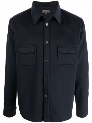 Кашемировая куртка-рубашка N.Peal. Цвет: синий