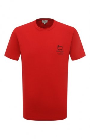 Хлопковая футболка Woolrich. Цвет: красный