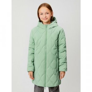 Пальто , размер 134, зеленый Acoola. Цвет: зеленый