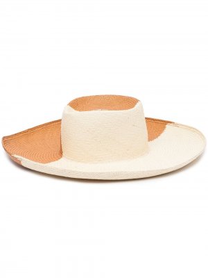Шляпа-федора в двух тонах Gladys Tamez. Цвет: белый