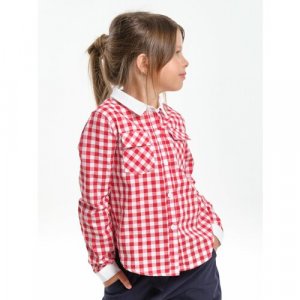 Блуза , размер 104, красный Mini Maxi. Цвет: красный
