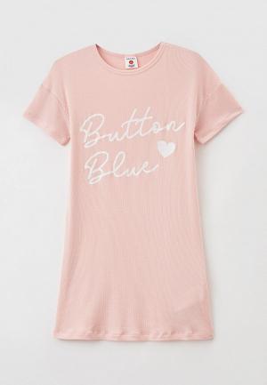 Сорочка ночная Button Blue. Цвет: розовый