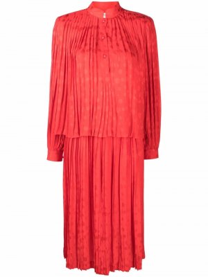 Комплект из блузки и рубашки в горох 1980-х годов Valentino Pre-Owned. Цвет: красный