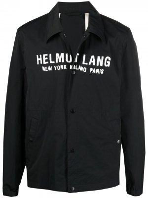 Рубашка с длинными рукавами и логотипом Helmut Lang. Цвет: черный