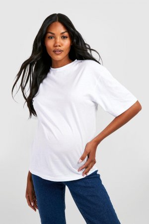 Базовая футболка для беременной , белый Boohoo