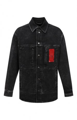 Джинсовая куртка-рубашка Dolce & Gabbana. Цвет: чёрный
