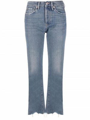 Raw-hem straight-leg jeans 3x1. Цвет: синий