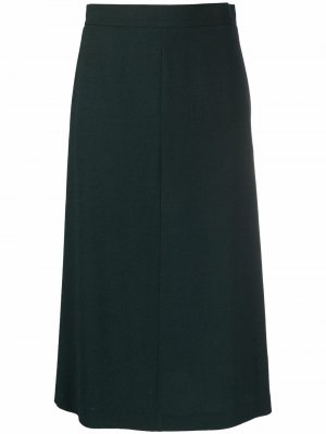 Шерстяная юбка А-силуэта Antonelli. Цвет: зеленый