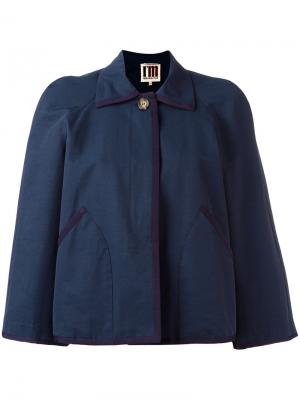Укороченная расклешенная куртка IM Isola Marras I'M. Цвет: синий
