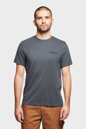 Черная футболка с короткими рукавами и графикой на спине , черный Penfield. Цвет: черный