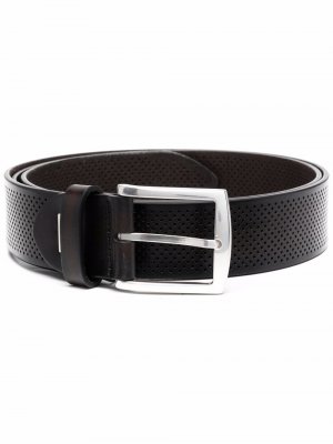 Perforated leather buckle belt Corneliani. Цвет: коричневый