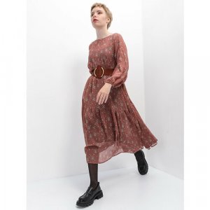 Платье , размер 170-(84-104)-(92-112)/ onesize/42-52, коричневый ARTWIZARD. Цвет: бежевый/коричневый/терракотовый