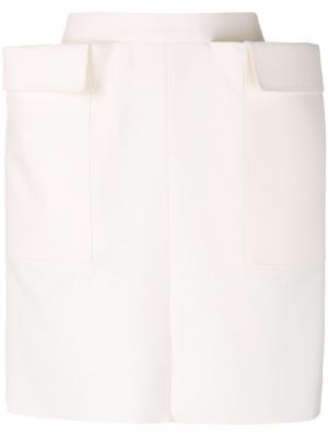 Структурированная юбка Maison Rabih Kayrouz. Цвет: белый