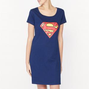 Сорочка ночная хлопковая Superman. Цвет: синий морской