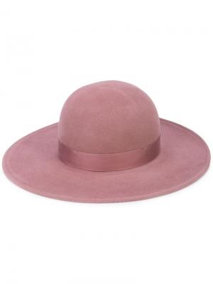 Шляпа с круглыми полями Gigi Burris Millinery. Цвет: розовый